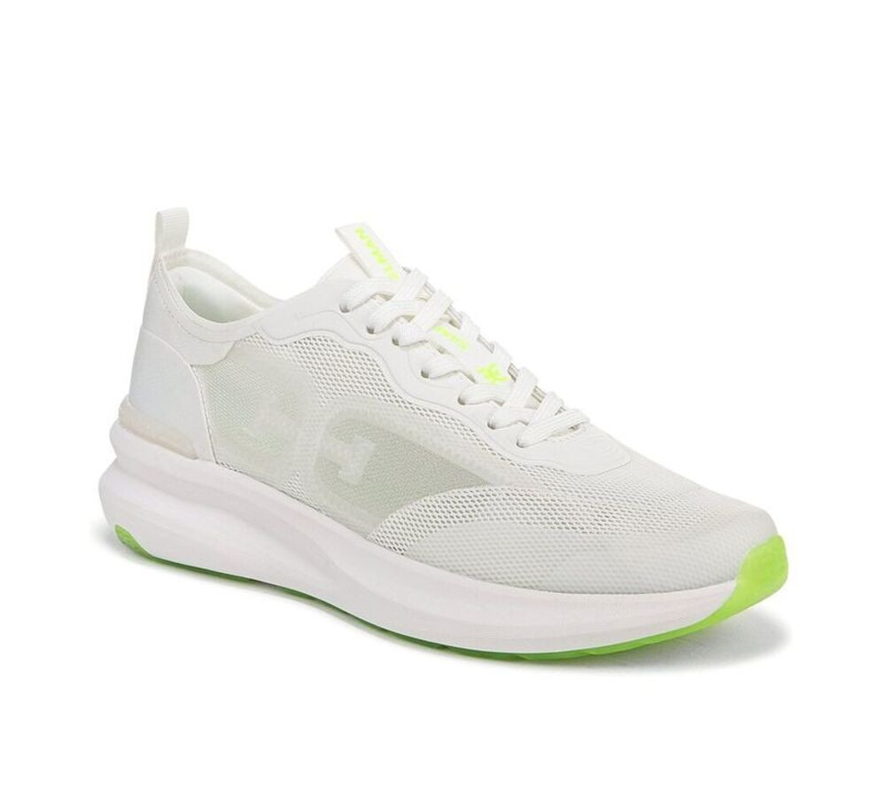 NEW! Sam Edelman White Sneakers with Lime Trim